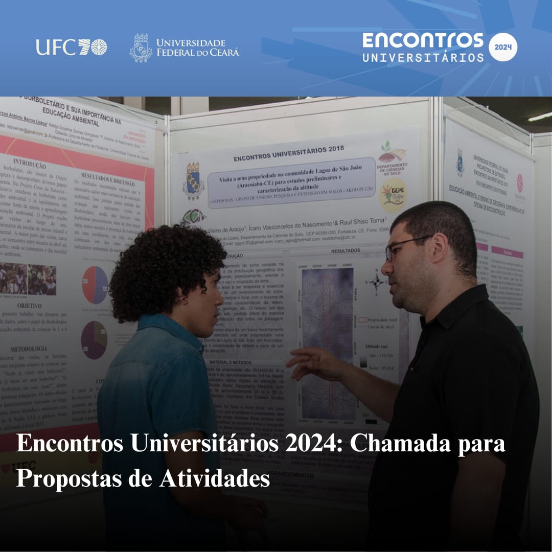 imagem com titulo Encontros universitários 2024: Chamada para Propostas de Atividades